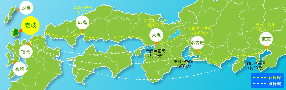 長崎壱岐地図